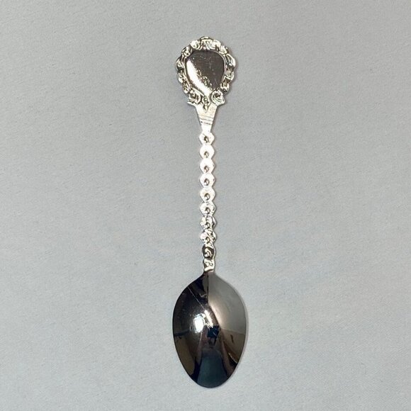 Arkansas Souvenir Spoon 4.5" Silver Tone Enamel Shield Travel Memorabilia EUC - Picture 2 of 5